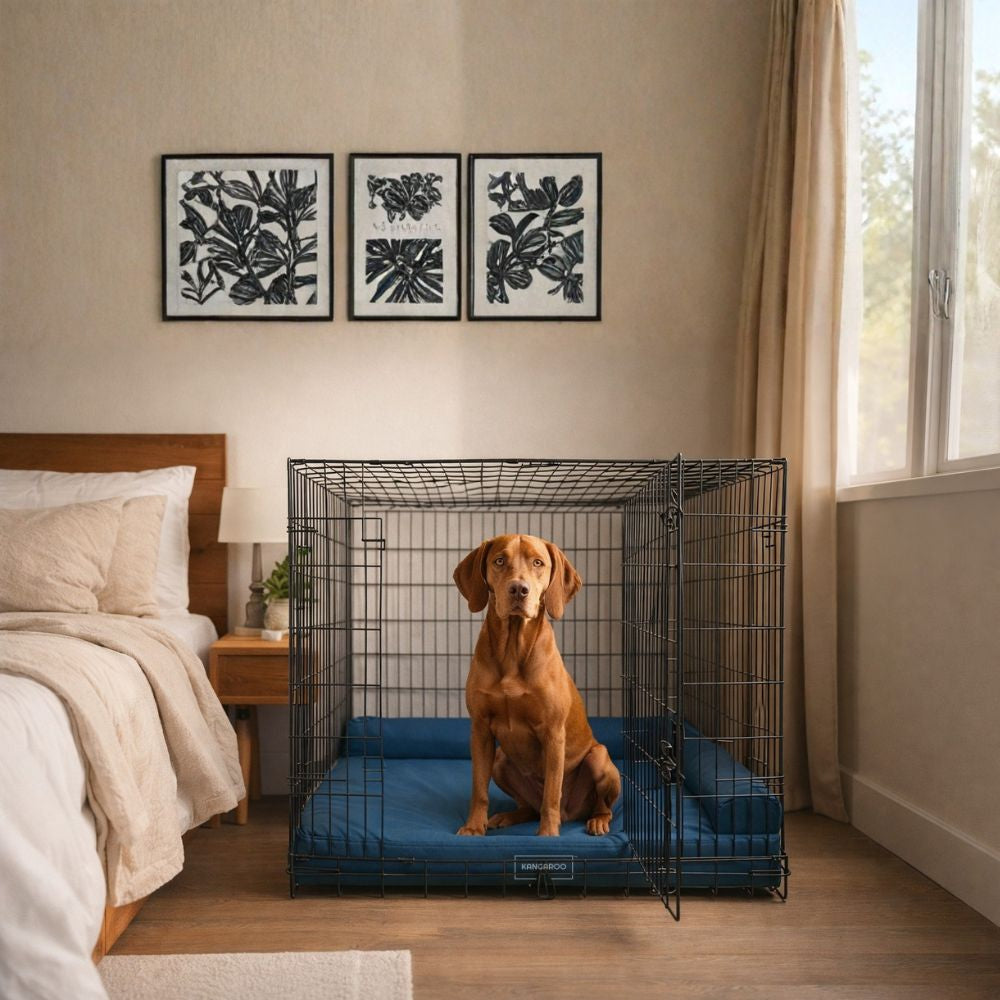 Kangaroo Dog Crate Mat - Orthopaedic memory foam mat with Tough RipStop ...
